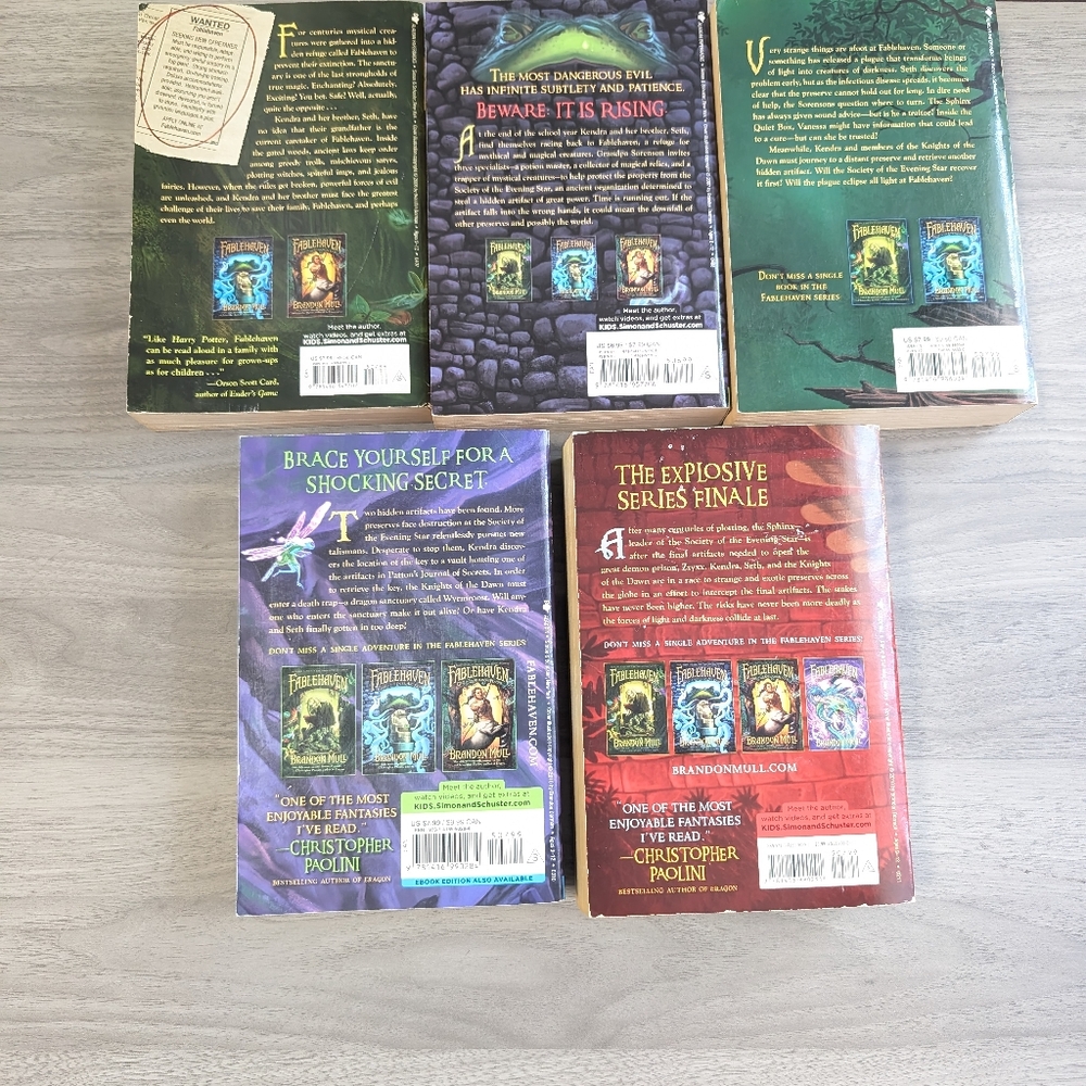 Brandon Mull Fablehaven Series Vol 1-5 Book Lot Paperback - Picture 7 of 8